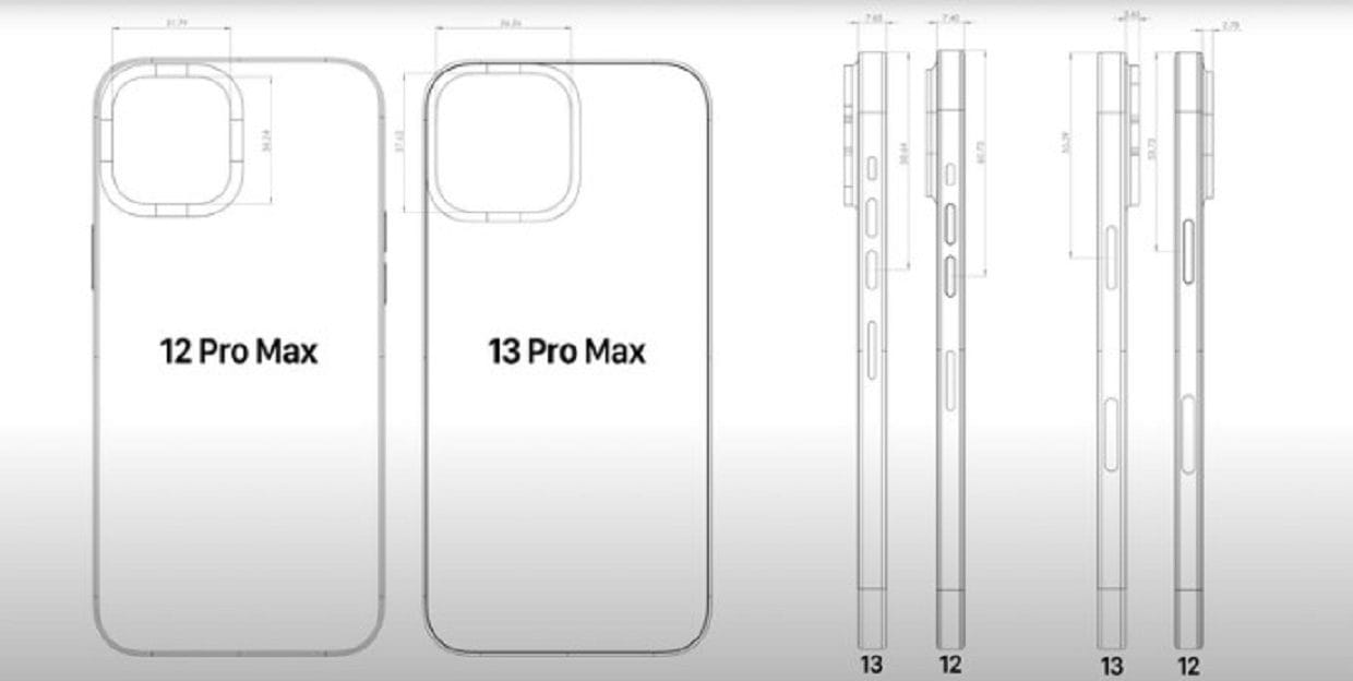 Beelden iPhone 13 Pro Max met veel grotere camera en dikker chassis