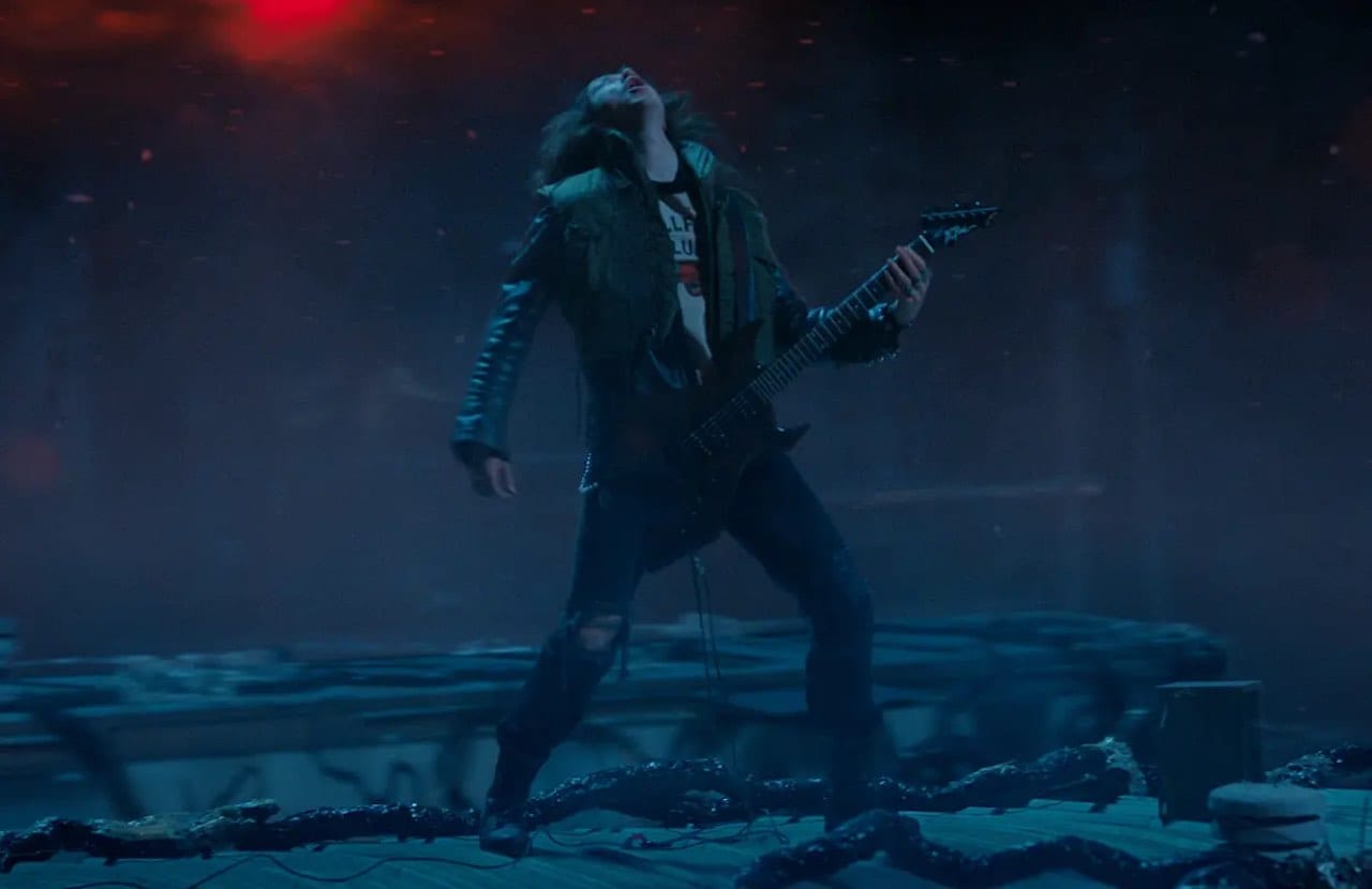 Zo oefende Eddie op de Metallica-scène in Stranger Things 4