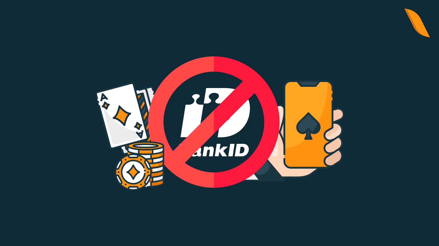 bild på mobil och spelkort med ett kryss över bankid symbolen casino utan bankid